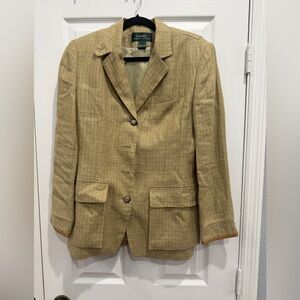 Ralph Lauren Beige Checkered Blazer